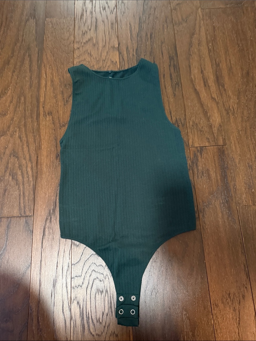 Dynamite Ribbed Tank Bodysuit - Dark Green